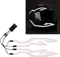 🚦 enhanced rechargeable motorcycle helmet light: 3 mode led strip for night riding logo