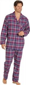 img 2 attached to EVERDREAM Sleepwear Mens Flannel Pajamas, Long 100% Cotton Pj Set