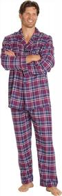 img 1 attached to EVERDREAM Sleepwear Мужская фланелевая пижама, длинный пижамный комплект из 100% хлопка