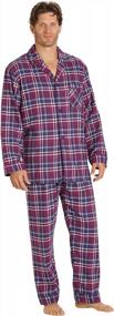 img 4 attached to EVERDREAM Sleepwear Мужская фланелевая пижама, длинный пижамный комплект из 100% хлопка