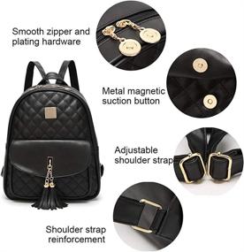 img 1 attached to Quilted Leather Backpack for Women's 🎒 Fashion, Handbags & Wallets by Fashion Backpacks