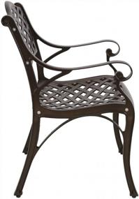 img 2 attached to Set Of 4 Puluomis Cast Aluminum Outdoor Bistro Dining Chairs For Patio, Garden, And Lawn Decor