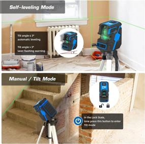 img 1 attached to Prostormer Laser Level: Self-Leveling Cross Line With Magnetic Stand And Rechargeable Battery For Precise Picture Hanging And Construction Work