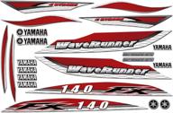 🏄 улучшенный набор графики и наклеек amr racing для гидроцикла yamaha waverunner fx140 2002-2005 - ярко-красный логотип