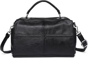 img 4 attached to VASCHY Crossbody Leather Satchel Shoulder Women's Handbags & Wallets via Satchels