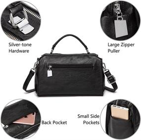 img 1 attached to VASCHY Crossbody Leather Satchel Shoulder Women's Handbags & Wallets via Satchels