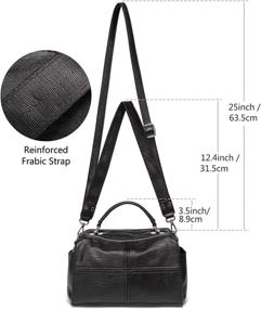 img 2 attached to VASCHY Crossbody Leather Satchel Shoulder Women's Handbags & Wallets via Satchels