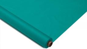 img 4 attached to Teal Plastic Table Cover Banquet Roll - 40" X 300' Premium Quality