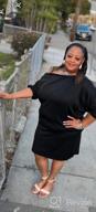 img 1 attached to Plus Size One Shoulder Bodycon Dress With 3/4 Sleeves For Women By ROSIANNA review by Chris Scalia