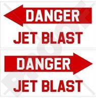 🚧 danger jet blast vinyl stickers x2 for aircraft & helicopter safety логотип