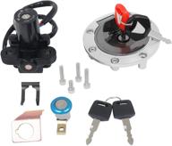 ignition switch fuel gas cap + seat lock + key set replacement for 🔑 yamaha fjr1300 (2001-2010), yzf r1 r6 (1992-2004, 2007-2013), yzf r6s (2004, 2006-2009), fz6 fz6s fz6n (2004-2010) logo