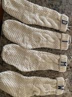 img 1 attached to Get Festive With Sattiyrch Knit Christmas Stockings - 4 Pack 18” Large Size For The Perfect Holiday Decor In Burgundy And Ivory White (Ivory) review by Jeremy Kakaruk