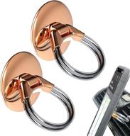 📱 phone ring holder finger kickstand ulvmyring[4 in 1]: enhance your phone experience with a multipurpose holder and mount – 2pack rose gold logo