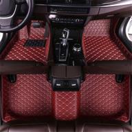 🔝 enhanced seo: custom-fit non-slip leather floor liners in wine-red for honda accord 2020-2021, offering full coverage and all-weather protection logo