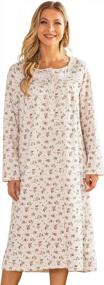 img 4 attached to Women'S Soft Cotton Sleepwear: Bloggerlove Nightgowns With Floral House Dress For Comfy Nights