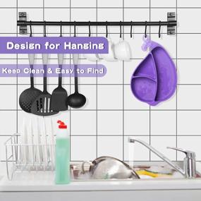 img 1 attached to Non-Slip Silicone Divided Plate For Babies And Toddlers - Termichy Suction Plates Ideal For Baby-Led Weaning, BPA Free And Safe For Microwave, Oven, And Dishwasher (Purple)