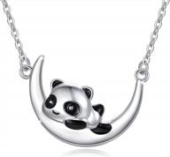 925 sterling silver animal dog paw print necklace - panda/turtle/bunny rabbit pendant jewelry gifts for women girls logo