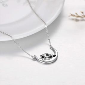 img 2 attached to 925 Sterling Silver Animal Dog Paw Print Necklace - Panda/Turtle/Bunny Rabbit Pendant Jewelry Gifts For Women Girls