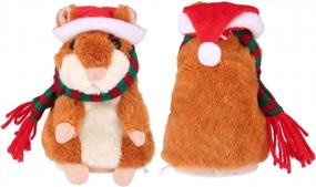 img 2 attached to Talking Hamster Repeats What You Say: Perfect Toy Gift For Boys & Girls Age 3+ (Brown Christmas Version)