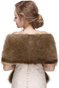 img 3 attached to Decahome Winter Bridal Wedding Shawl for Women - Elegant Accessories at Scarves & Wraps