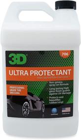 img 4 attached to 🔆 High Gloss Long-Lasting Tire Shine - 3D Ultra Protectant Spray for Rubber & Vinyl Surfaces, 1 Gallon