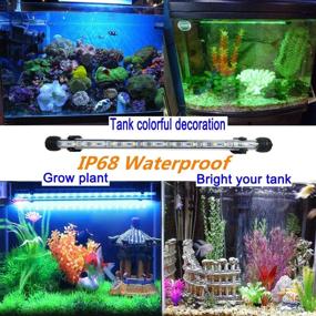 img 3 attached to 🐠 JackSuper Waterproof LED Aquarium Light, Remote Control Submersible RGB Light for Reef Plants and Fish Tanks, Adjustable Brightness and Colorful Underwater Lighting
