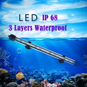 img 1 attached to 🐠 JackSuper Waterproof LED Aquarium Light, Remote Control Submersible RGB Light for Reef Plants and Fish Tanks, Adjustable Brightness and Colorful Underwater Lighting