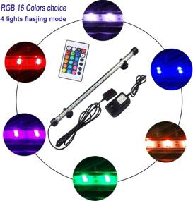 img 2 attached to 🐠 JackSuper Waterproof LED Aquarium Light, Remote Control Submersible RGB Light for Reef Plants and Fish Tanks, Adjustable Brightness and Colorful Underwater Lighting