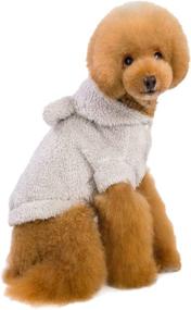 img 3 attached to 🐶 Pet Sregno Small Dogs Soft Flannel Sweater Hoodies: Keep Your Puppy Cozy and Stylish in this Gray Winter Pajamas Coat!