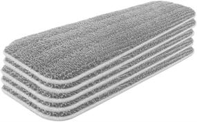 img 4 attached to 🧹 AMERWASH PLUS Microfiber Mop Replacement Pad - 16x5.5 inches - Compatible with Bona Floor Care System and Rubbermaid Reveal Spray Mop - 5 Pack - Reusable Mop Head - Fits 14-16 inch Floor Mop