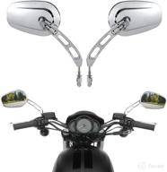 enhance safety with tcmt chrome rear view mirrors | perfect fit for harley davidson flht flhr road king flhyuc fltrx flstc fxdb dyna fxdf flstf fltru road glide ultra логотип