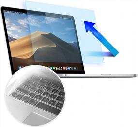 img 4 attached to Антибликовая защитная пленка для экрана с защитой от синего света для старого Apple MacBook Pro 13 (2012-2015), модель A1425 A1502, с ультратонкой крышкой клавиатуры для улучшенной защиты глаз
