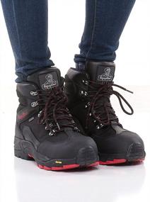 img 2 attached to Waterproof And Insulated Black Widow Leather Work Boots For Women By RefrigiWear, Ideal For Cold-Weather