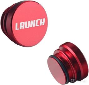 img 2 attached to 🔴 DEWHEL Universal Launch Cigarette Lighter Plug Cover: Premium Aluminum Build, 12V Red Standard