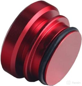 img 1 attached to 🔴 DEWHEL Universal Launch Cigarette Lighter Plug Cover: Premium Aluminum Build, 12V Red Standard