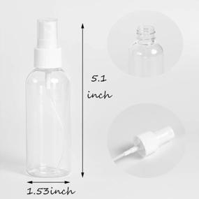 img 2 attached to ZEJIA 2.7Oz Fine Mist Clear Spray Bottles Refillable & Reusable Empty Plastic Travel Bottle For Essential Oils, Travel, Perfumes (80Ml-3Pcs, Clear)