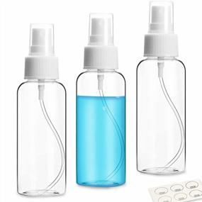 img 4 attached to ZEJIA 2.7Oz Fine Mist Clear Spray Bottles Refillable & Reusable Empty Plastic Travel Bottle For Essential Oils, Travel, Perfumes (80Ml-3Pcs, Clear)