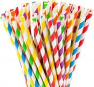 durahome's biodegradable paper straws - multi-colored, bpa-free, and perfect for parties and everyday use! (200-pack) логотип