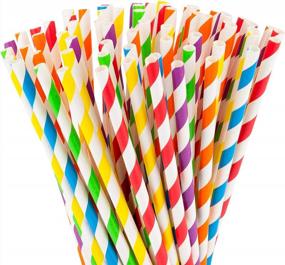 img 4 attached to DuraHome'S Biodegradable Paper Straws - Multi-Colored, BPA-Free, And Perfect For Parties And Everyday Use! (200-Pack)
