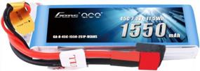 img 4 attached to High-Performance Gens Ace LiPo Battery Pack - 2S 7.4V, 1550MAh, 45C For RC Planes, FPV Cars, Boats, Trucks, Helis, And Airplanes, With Deans Plug