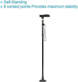 img 1 attached to Sturdy And Non-Skid Cane Tips For Improved Walking Stability - HNYG 3/4 Inch 6 Support Cane Feet Self Standing Cane Tip, Heavy Duty Cane Foot Replacement For Crutch And Walking Cane