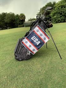 img 1 attached to USA Flag Golf Towel By SHANKITGOLF - 18X14, Perfect For Patriot Golfers