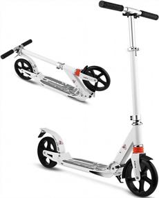 img 1 attached to WeSkate Adult/Teen Scooter With Large Wheels, Foldable Kick Scooter For Enduring Support Of 220Lbs. Ideal For Teens & Adults Aged 10 Up