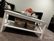 img 1 attached to Modern Chic And Functional White Coffee Table With Storage Shelf For Your Living Room review by Tyrell Rike