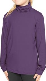 img 4 attached to Stretch Comfort Sleeve Turtleneck XX Large Girls' Clothing : Active