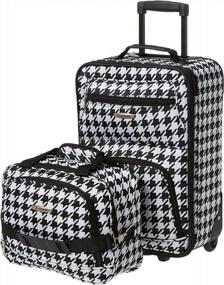 img 4 attached to Rockland Fashion Softside Upright Luggage Set, Kensington, 2-Piece (14/19)
