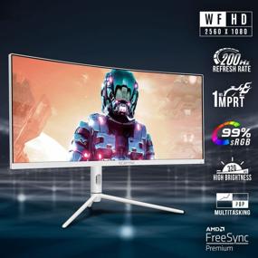 img 3 attached to 🖥️ Sceptre Ultrawide DisplayPort FreeSync C305B FUN200W: Curved 2560X1080P Screen with Flicker-Free & Blue Light Filter