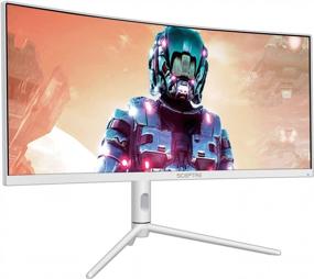 img 1 attached to 🖥️ Sceptre Ultrawide DisplayPort FreeSync C305B FUN200W: Curved 2560X1080P Screen with Flicker-Free & Blue Light Filter