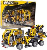 stem engineering construction set for kids ages 6-13 - crane truck building blocks educational learning kit gifts for boys & girls logo