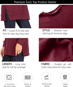 img 1 attached to Stay Cozy With Women'S Long Sleeve Tunic Tops: Perfect For Fall And Winter With Casual Pullover, Crew Neck And Loose Fit For Daily Wear